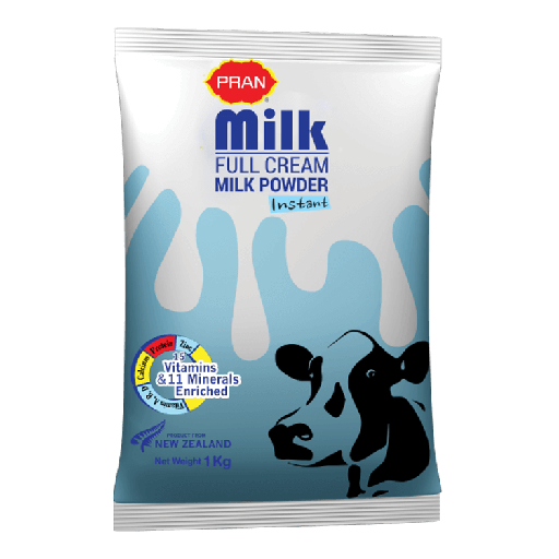 [32731] PRAN Milk Full Cream Milk Powder 1000gm