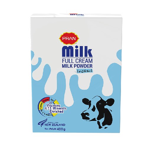 [32733] PRAN Milk Full Cream Milk Powder 400gm